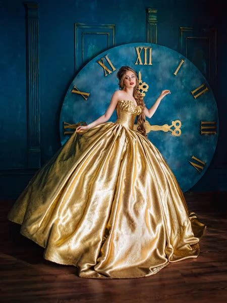 Beautiful Woman In A Ball Gown Stock Photo By Fotolit