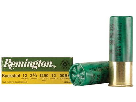 Remington Express Ammo 12 Ga 2 3 4 00 Buckshot 12 Pellets Box Of 5