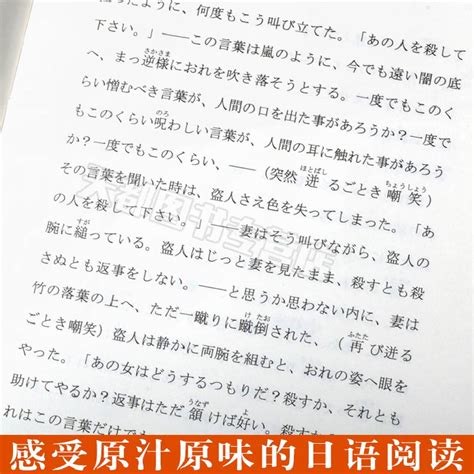 日语原版小说罗生门日语入门读物自学日语口语零基标准日本语初ji对话阅读中日双语日汉对照书大家的日语小说搭起风了斜阳日语书籍 虎窝淘