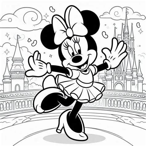 Dibujo Para Colorear Minnie Mouse Nico Descargar E Imprimir Pdf