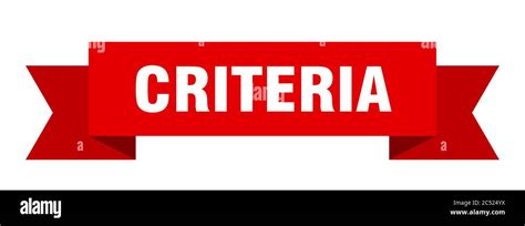 criteria ribbon criteria isolated band sign criteria banner stock
