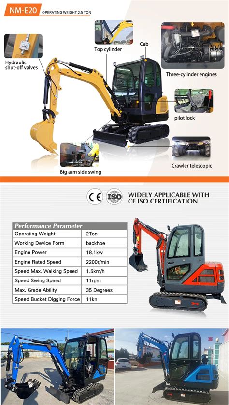 Nuoman Mini Excavator 1 Ton 2 Ton 35 Ton Newest Products Small