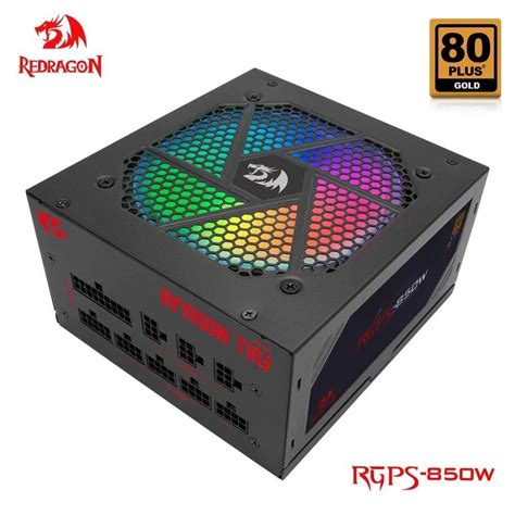 Full Modular Redragon RGPSG850W 850W RGB 80 Plus Gold Official