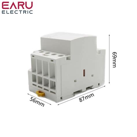 4P 32A 63A DC24V AC110 220V 50 60Hz Din Rail Household AC Modular