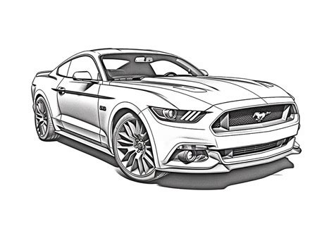 P Ginas Nicas Para Colorear Ford Mustang Etsy Espa A