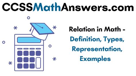 Relation In Math Definition Types Representation Examples Ccss