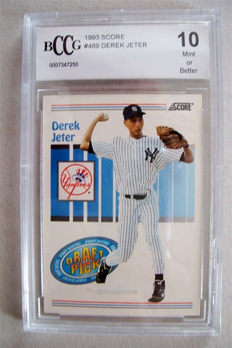 C Score Derek Jeter Rookie Card Graded Bccg Mint Ebay