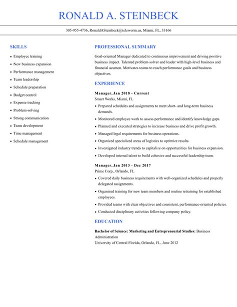 Best Manager Resume Examples For 2024 Resumenerd