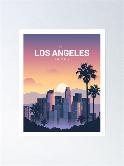 Los Angeles California Vintage Travel Poster For Sale By Corvintp