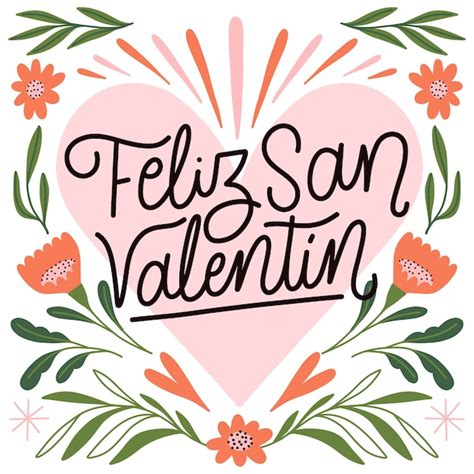 Free Vector | Hand drawn illustration of happy valentine's day in spanish