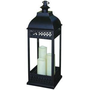 Smart Solar San Nicola Triple Bronze Led Candle Lantern At The