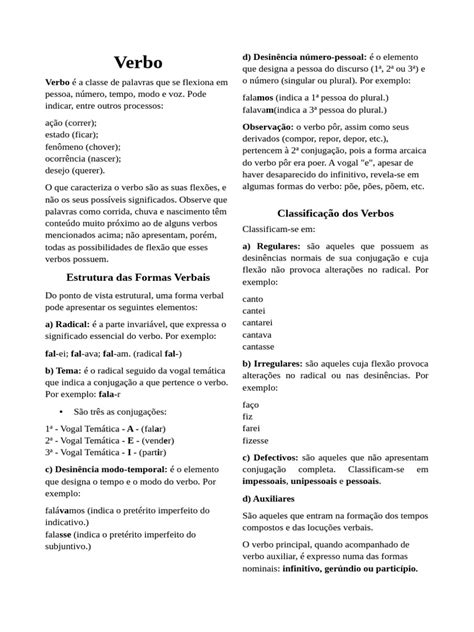 Plural Do Verbo Ver - Verbo 1 | PDF | Plural | Morfologia linguística
