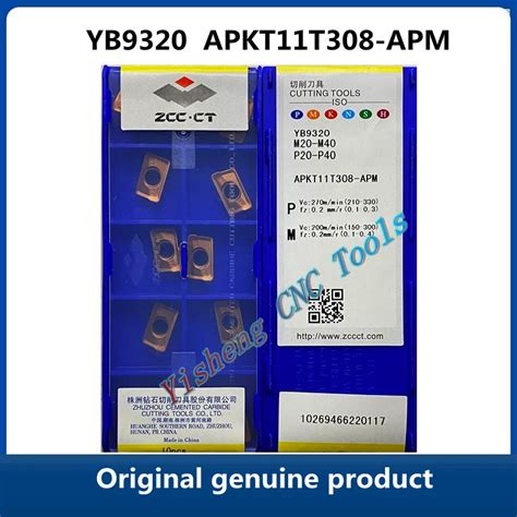 Free Shipping APKT APKT11T308 Original ZCC CNC Cutting Tools YBM253