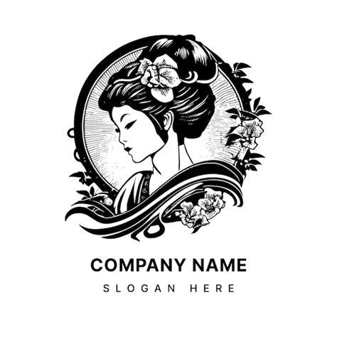 Premium Vector Women Logo Beauty Japanese Geisha Illustration