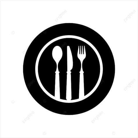 Knife Fork Spoon Silhouette Vector PNG Dish Fork Knife Spoon Icon