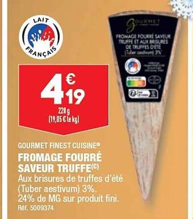 Promo Gourmet Finest Cuisine Fromage Fourr E Saveur Truffe Chez Aldi