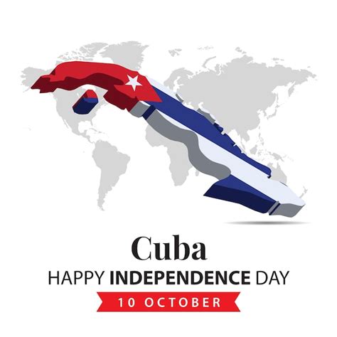 Representación 3d del día de la independencia de cuba ilustración del