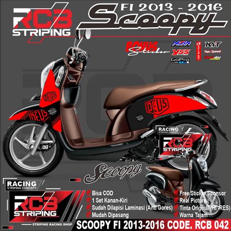 Jual Striping Scoopy Fi F Lama Variasi Honda