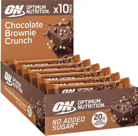 Optimum Nutrition Chocolate Brownie Crunch Bar 65g 10 Stk • Pris