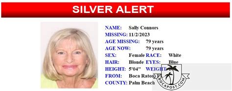 Silver Alert Missing 79 Year Old Boca Raton Woman Boca Post