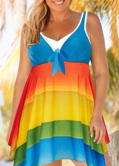 Womens Multicolor Plus Size Strappy Cutout Back Swimsuit Bowknot