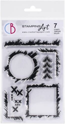 Ciao Bella Stamping Art Clear Stamps 4 X6 Grunge Frames And Borders 1