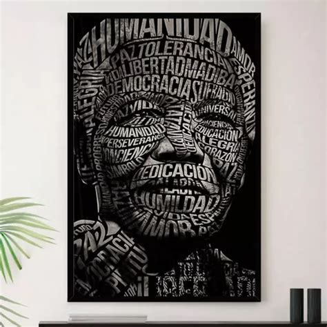 Quadro Nelson Mandela Africa Historia Decorativo A4 23x33cm MercadoLivre