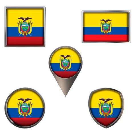 Varias banderas de la República del Ecuador Bandera nacional realista