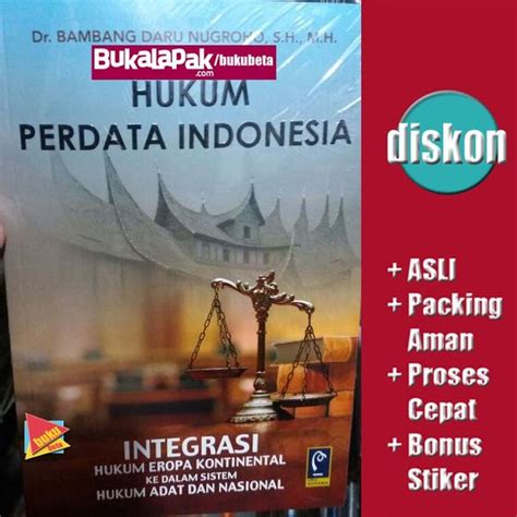 Jual Hukum Perdata Indonesia Bambang Daru Nugroho Di Lapak Buku Beta