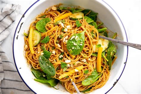 Cold Thai Peanut Noodle Salad Recipe Vegan And Gf From Scratch Fast