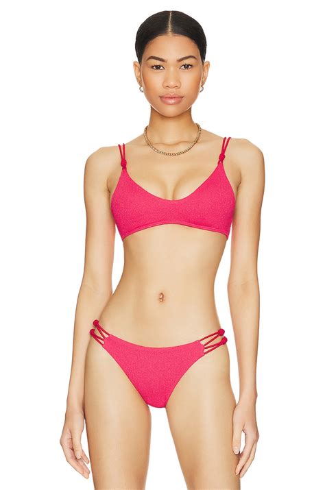 Vix Swimwear Gwen Li Bikini Top In Firenze Goji Berry Revolve