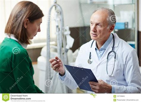 Advice of doctor stock image. Image of patient, advice - 107729845