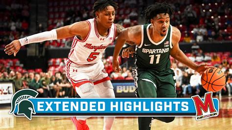 Michigan State At Maryland Extended Highlights Big Ten Men S