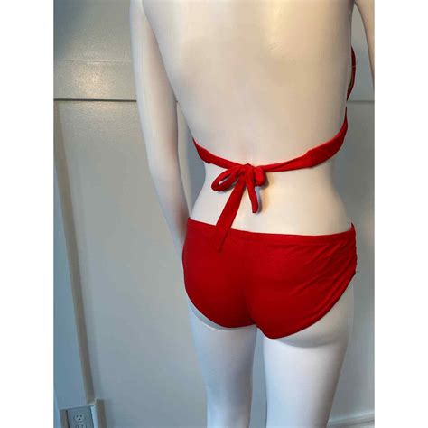 Bikini Thief Red Bikini Top Bottom Cheeky Swimsuit Gem