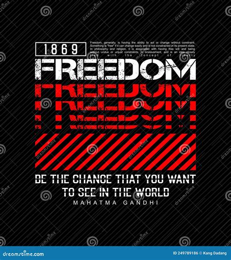 Freedom Slogan Design Typography Vector Design Text Illustration