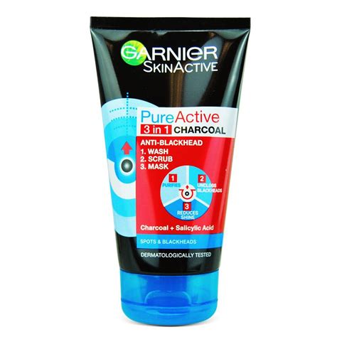 Buy Garnier Skin Active Pure White 3 In 1 Charcoal Face Wash At Best