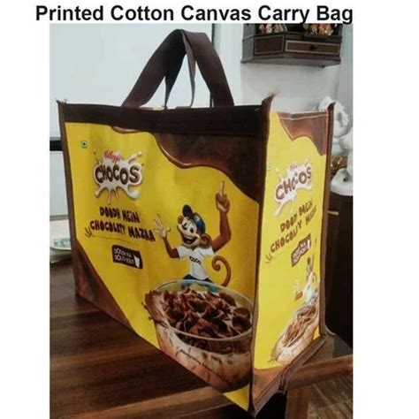 Loop Handle Printed Cotton Canvas Carry Bag 15 Kgs At 48 Piece In