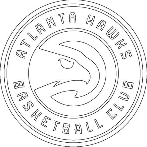 Atlanta Hawks Logo Coloring Page Coloring Pages