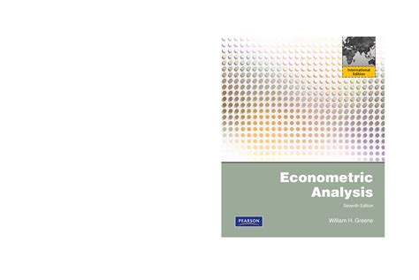 Econometric Analysis 230420 000243 International Edition Econometric