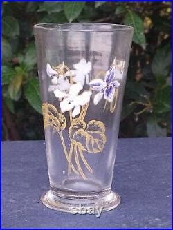 ANCIEN VASE En VERRE EMAILLE LEGRAS MONTJOYE Art NouveauVerre Art Nouveau