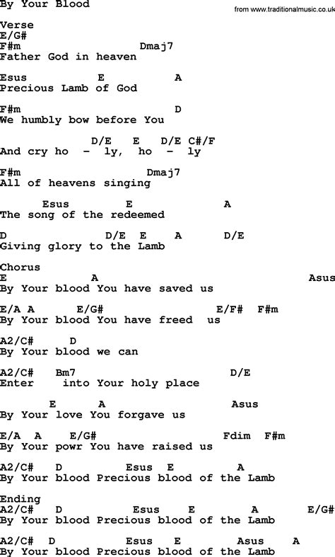 Hymns About God S Forgiveness Title By Your Blood Lyrics Chords