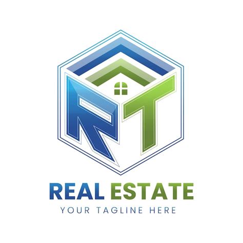 Premium Vector Vector Gradient Rt Real Estate Logo