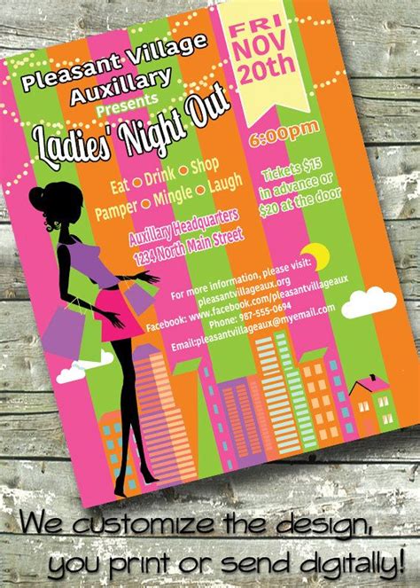 Ladies Night Out Networking Meet And Greet 5x7 Invite 85x11