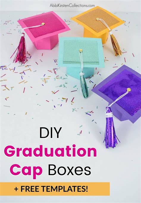 DIY Graduation Cap Gift Box Craft With Free Templates And Step By Step