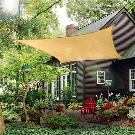 Amazon Rectangle Sun Shade Sail Canopy 10 X 12 Patio Shade