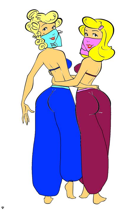 Blondie and Cookie Bumstead as harem girls by danfrandes on DeviantArt