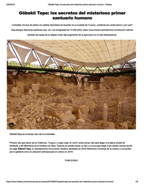 Pdf Gobekli Tepe Los Secretos Del Misterioso Primer Santuario Humano