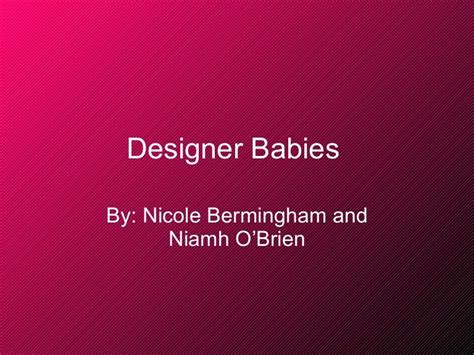 Designer babies