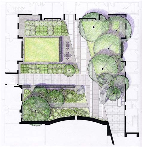 Contemporary garden, Landscape plans, Landscape