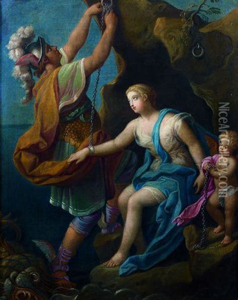 Persee Delivrant Andromede Oil Painting Reproduction By Nicolas Fouche